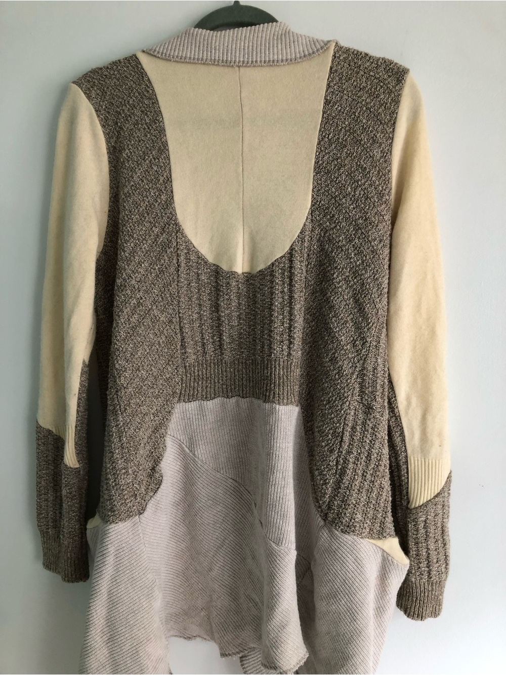 Reworked Whimsical Patchwork Handmade Upcycled Cardigan Sweater Hippie Boho - Picture 8 of 11